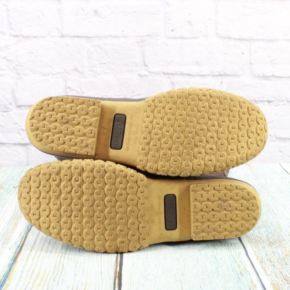 LL Bean Brown Leather Lace Up Tall Hunting Duck Boots Size 11 Medium - Picture 9 of 9